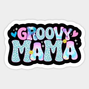 Groovy Mama Retro Mothers Day Colorful Matching Birthday Sticker